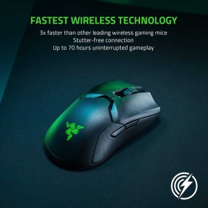 ماوس بی سیم گیمینگ ریزر مدل  VIPER ULTIMATE WIRELESS همراه با پایه شارژ
